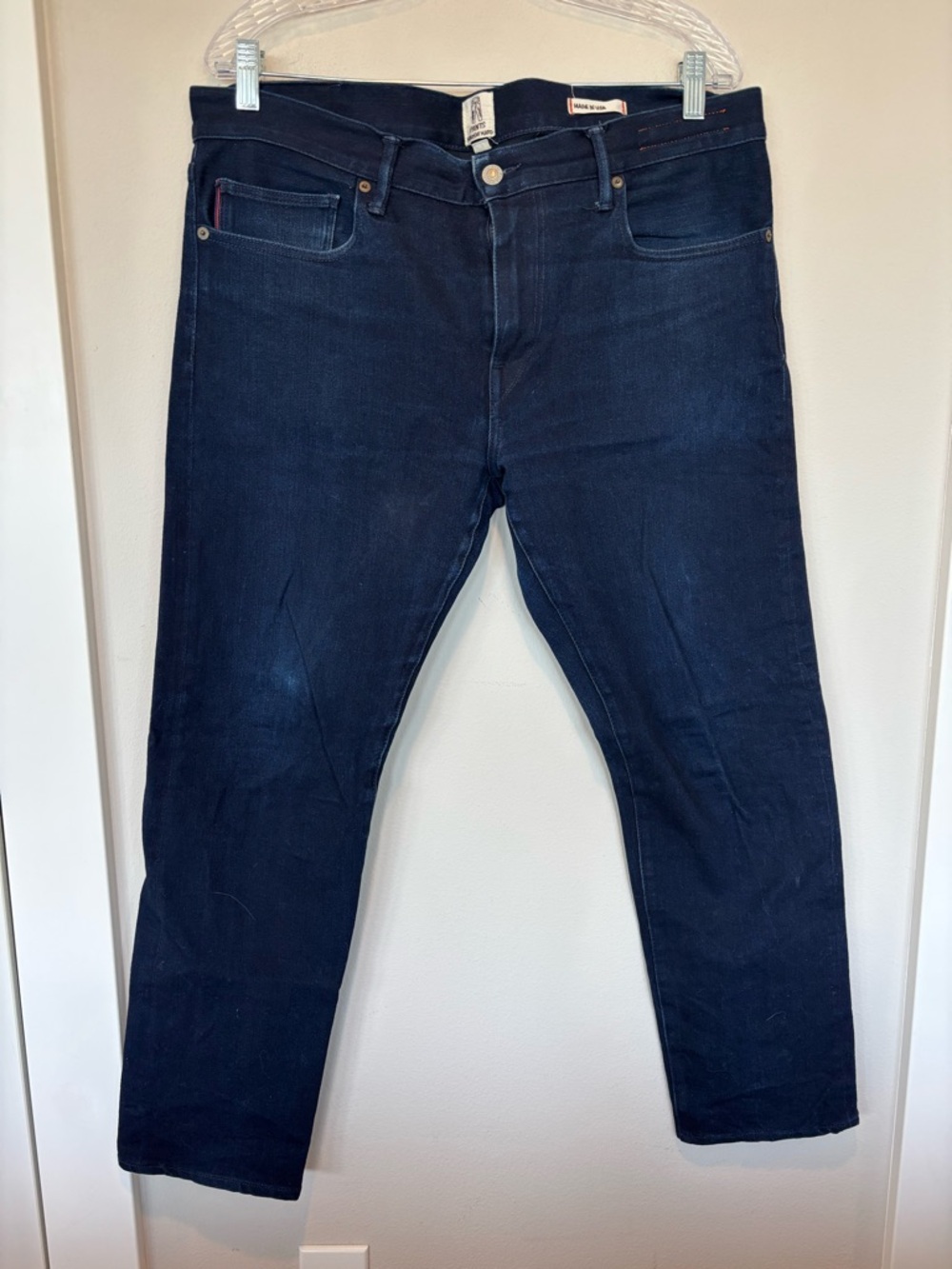 Slim Straight Dark Indigo Men's Jeans 076